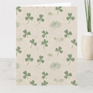 Küstentuch aus Irischer Leinen Shamrock St. Patric Karte