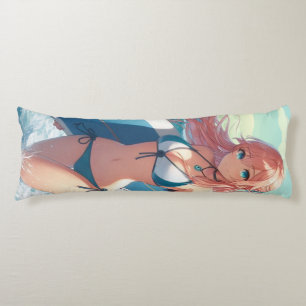 Küstentyp/nautischer/tropischer Anime-Surfergirl Seitenschläferkissen