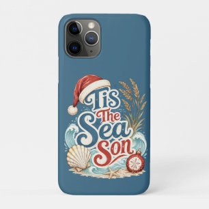 Küstentypografie für Weihnachten: Tis Sea Son Case-Mate iPhone Hülle