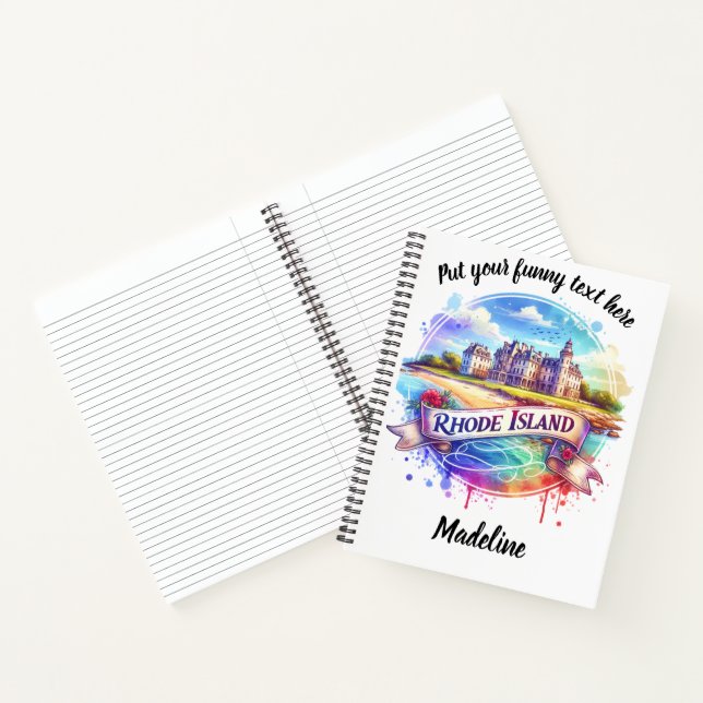 Küstenvilla in RI bei Sonnenuntergang Notizbuch (Innenseite)