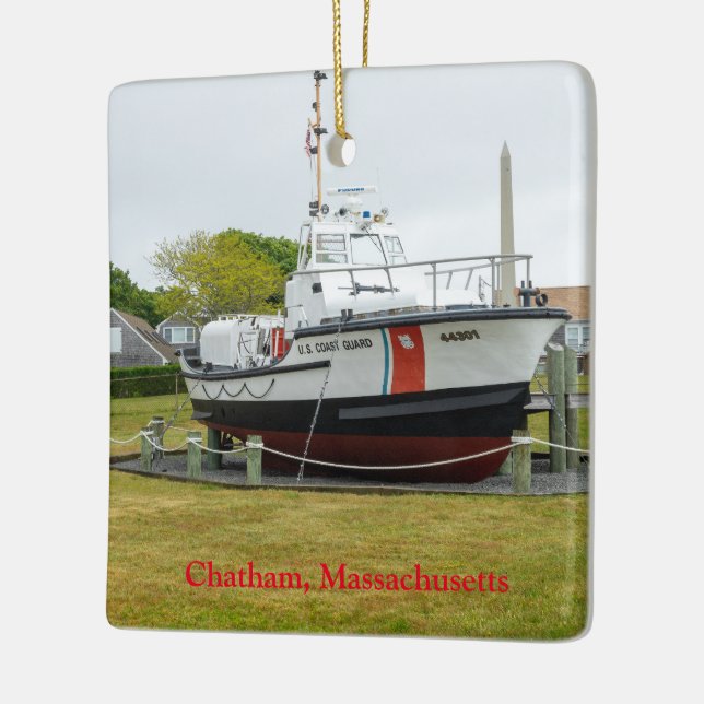 Küstenwachboot Chatham Massachusetts Keramikornament (Links)