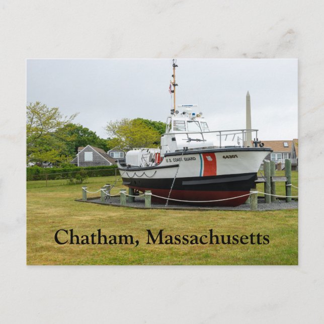 Küstenwachboot Chatham Massachusetts Postkarte (Vorderseite)
