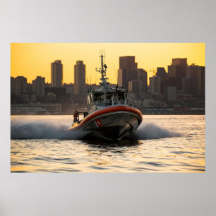 Küstenwache, 45 Fuß - Schiff Mittel Poster