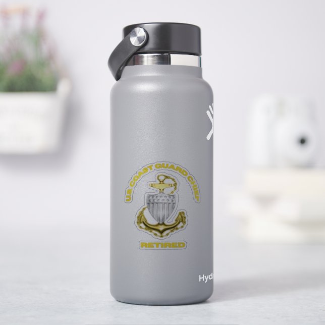 Küstenwache Chef im Ruhestand Aufkleber (HydroFlask)