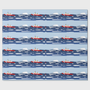 Küstenwache-Eisbrecher-Packpapier Geschenkpapier