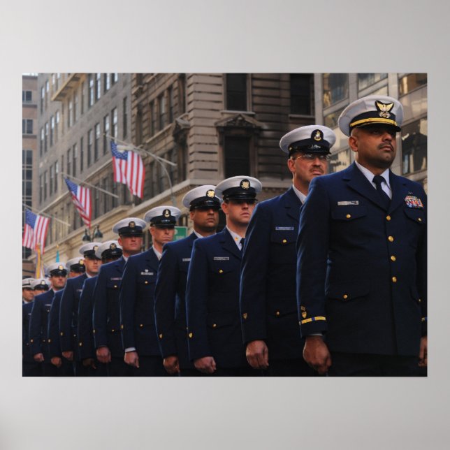 Küstenwache in der Veteranenparade Poster (Vorne)