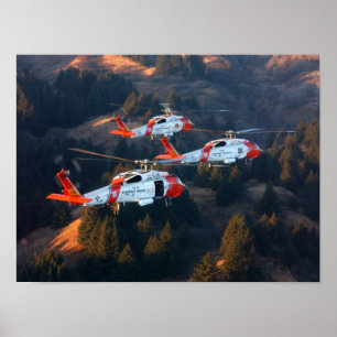 Küstenwache MH-60 Jayhawk-Hubschrauber Poster