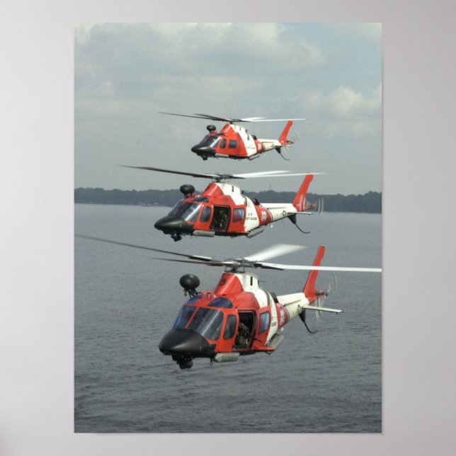 Küstenwache MH-68 Mako-Hubschrauber Poster (Vorne)