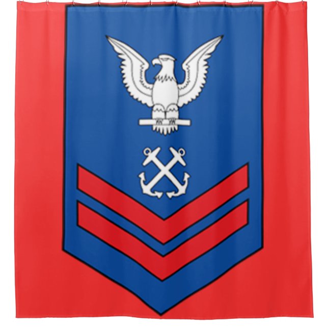 Küstenwache Rank E-5 Zweite Klasse Duschvorhang (Vorderseite)