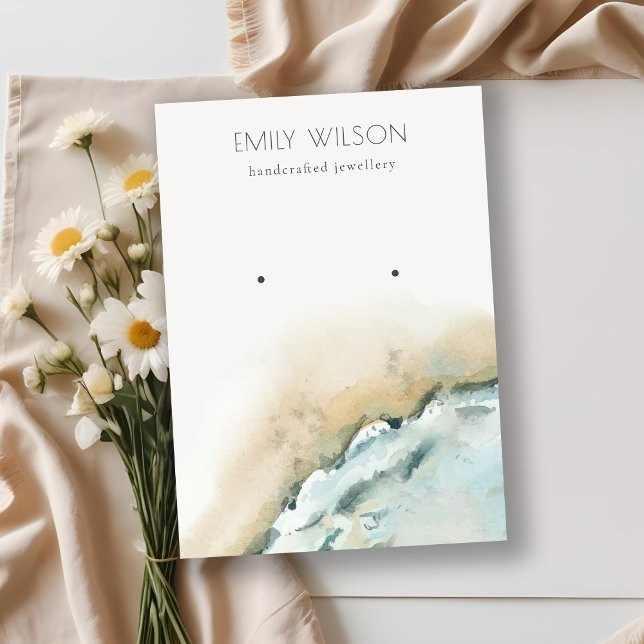 Küstenwacht Sand Beach Stuck Earring Display Visitenkarte (Von Creator hochgeladen)