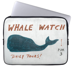 Küstenwal-Uhr der kunst-  Laptopschutzhülle
