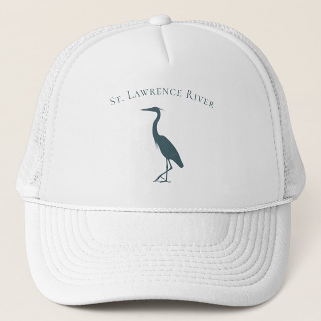 Küstenwandervogel Great Blue Heron Silhouette Truckerkappe (Vorderseite)