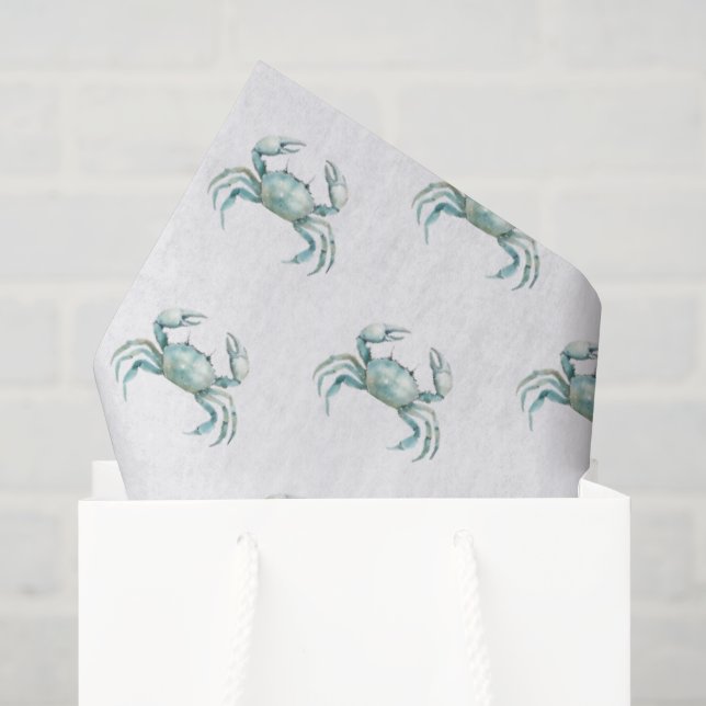 Küstenwasserfarb-Krabbe Seidenpapier (Geschenktüte)