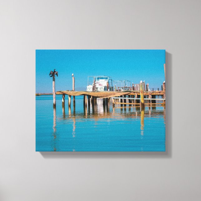 Küstenwelddrif Südafrika Landschaftsboote Leinwanddruck (Vorderseite)