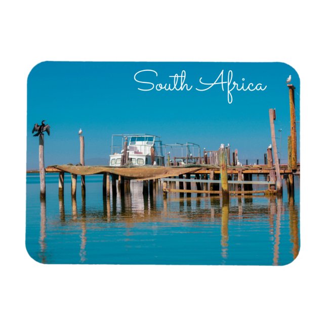 Küstenwelddrif Südafrika Landschaftsboote Magnet (Horizontal)