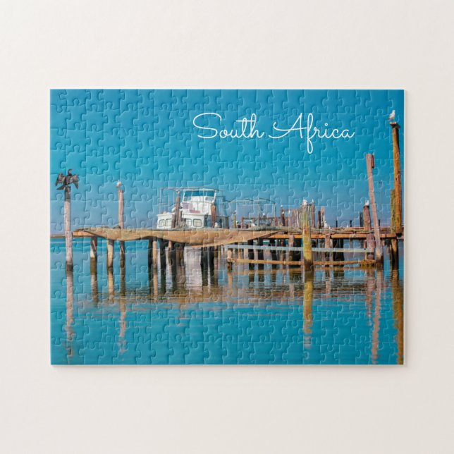 Küstenwelddrif Südafrika Landschaftsboote Puzzle (Horizontal)