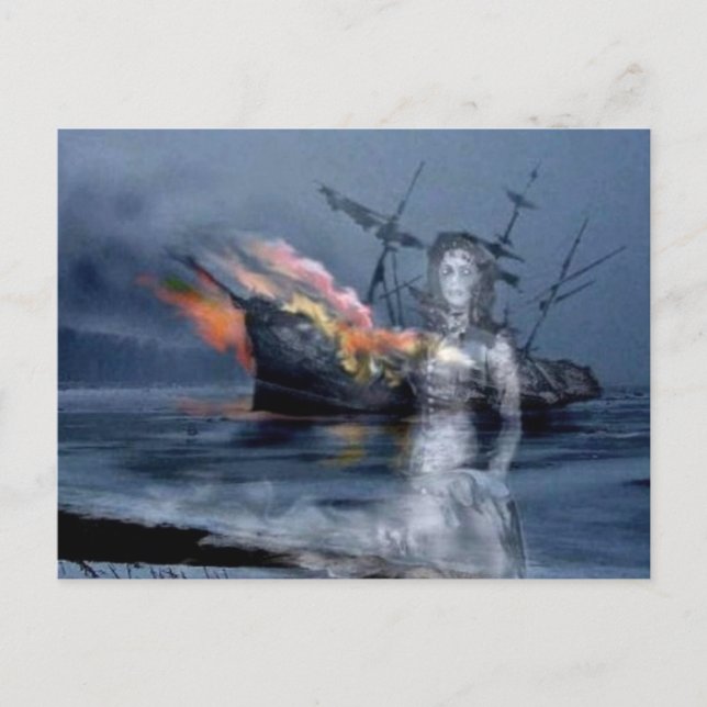 Küstenwrack Postkarte (Vorderseite)