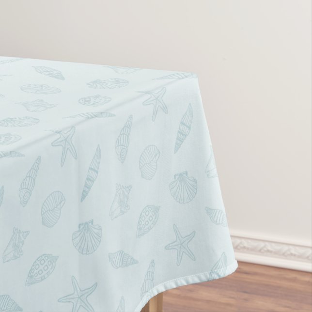 Küstenzauber Meeresschaumblau Tischdecke (Beispiel)