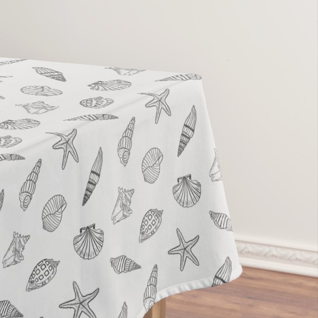 Küstenzauber Ozeangrau Tischdecke (Beispiel)