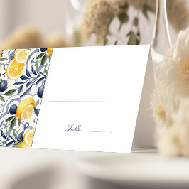 Küstenzitrus Elegance Hochzeit Platzkarte