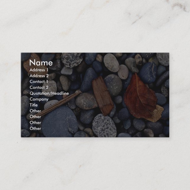 Küstestrandsteine Visitenkarte (Vorderseite)