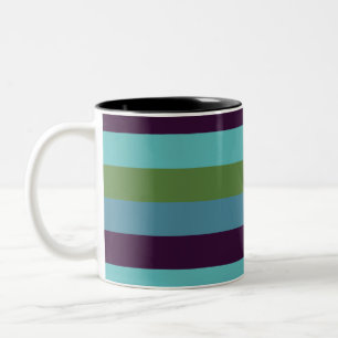 Küstharmonie-Streifen Zweifarbige Tasse