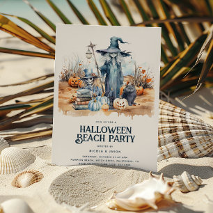 Küstige Halloween-Strandparty Einladung