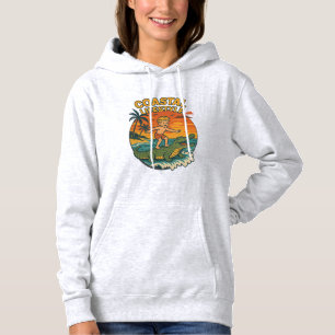 Küstisches Leben Alligator Surfen Retro FL Surf St Hoodie