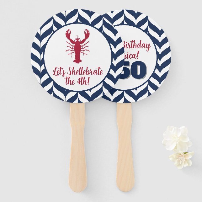 Küstlandsliebige 4. Juli Shellebrate Fächer (Vorne und Hinten)