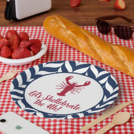 Küstlandsliebige 4. Juli Shellebrate Pappteller