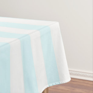Küstliche Boho-Weichblaue Pastell-Streifenmuster Tischdecke