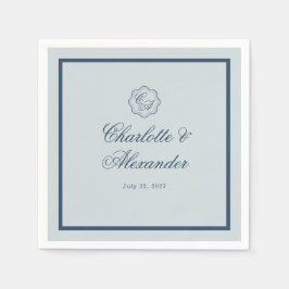 Küstliche Hochzeit Staubblau Klassische Serviette