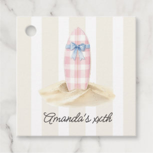 Küstliche Old-Money-Sommer-Strand-Geburtstagsfeier Geschenkanhänger