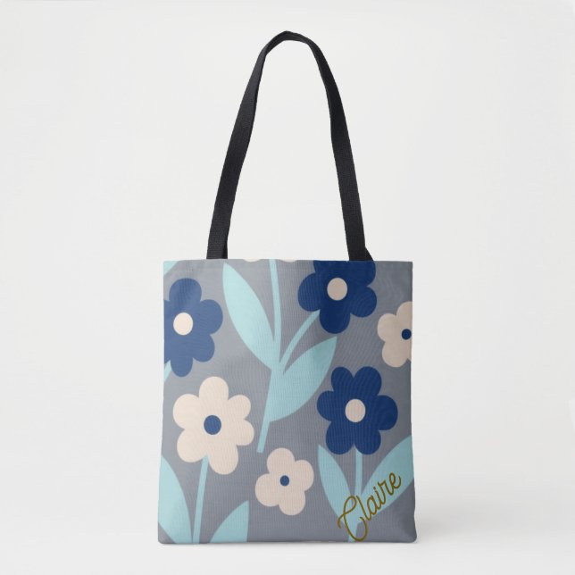 Küstliche Ruhe Florals | Indigo- und Türkismuster (Vorderseite)