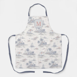 Küstliches tropisches französisches Toile-Muster m Schürze