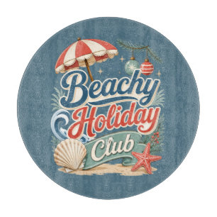 Küstliches Weihnachts-Strand-Ferienclub Schneidebrett