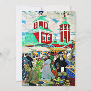 Kustodiev - Auf der Messe, feine Kunstmalerei