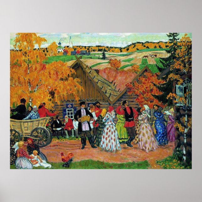 Kustodiev - Dorffest, Poster (Vorne)