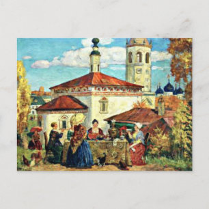 Kustodiev - Im alten Suzdal Postkarte