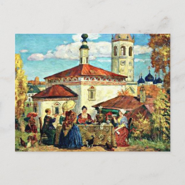 Kustodiev - Im alten Suzdal Postkarte (Vorderseite)