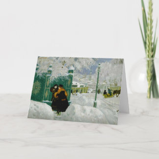 Kustodiev - Winter Scene, fine art painting Karte