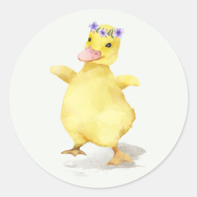 KUSTOM EASTER CHICK MIT KRAFT FÜR UMSCHLAG AUFKLEB RUNDER AUFKLEBER (Vorderseite)