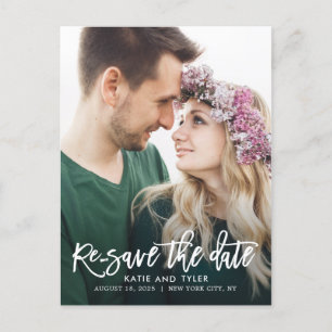 KUSTOM-FARBE-Hochzeitsaktualisierung für gebürstet Postkarte