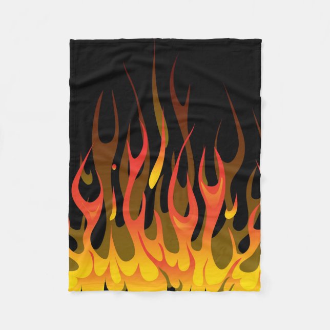 Kustom Flames Fleecedecke (Vorderseite)