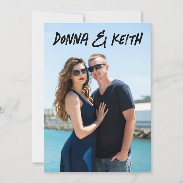 KUSTOM FOTO WEDING EINLADUNGEN (Vorderseite)