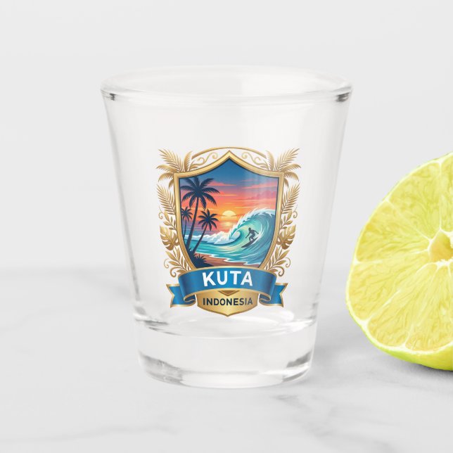 Kuta Beach Indonesien Schnapsglas (Vorderseite)