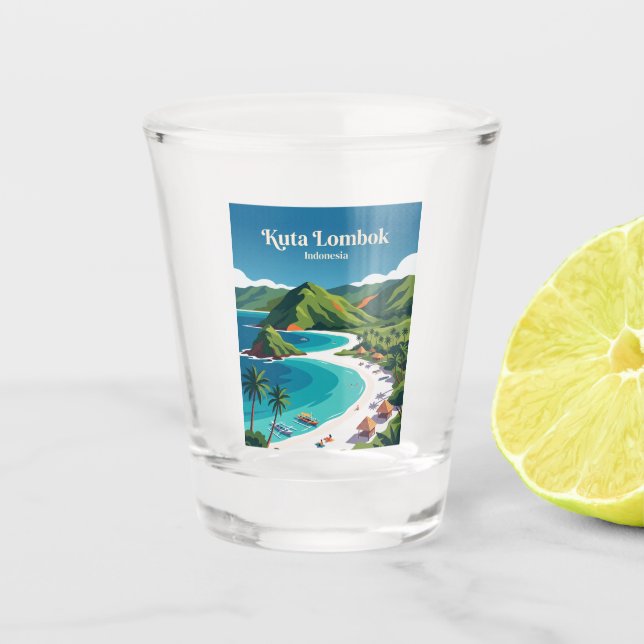 Kuta Lombok Indonesien Schnapsglas (Vorderseite)