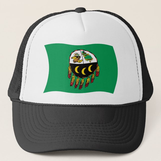 Kutenai Tribe Flag Hat Truckerkappe (Vorderseite)