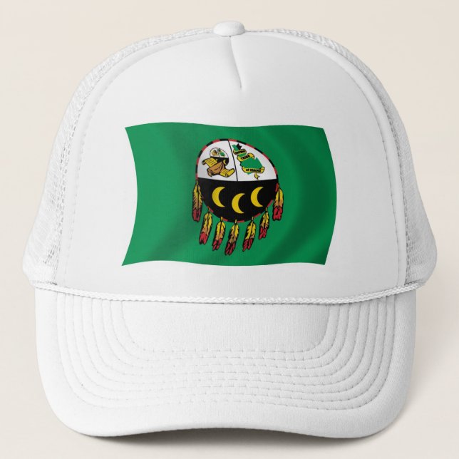 Kutenai Tribe Flag Hat Truckerkappe (Vorderseite)