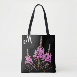 Kutomizierbare M-Monogramm hübsch rosa Blume flora